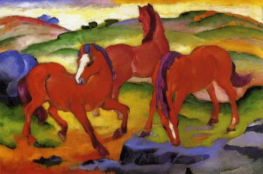 Tres caballos rojos